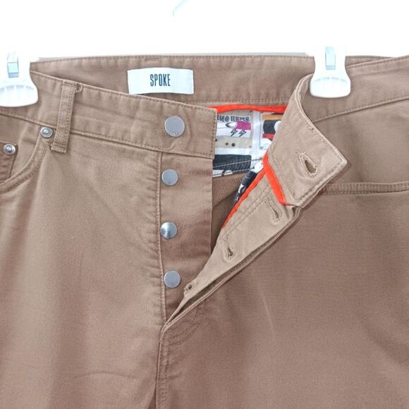 SPOKE Men’s Beige Stretch Cotton Pants Size 37 Fives Build C - Picture 4 of 8